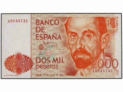 JUAN CARLOS I. Lote 2 billetes 2.000 Pesetas. 22 Julio 1980.