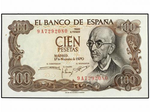 ESTADO ESPAÑOL. Lote 2 billetes 100 Pesetas. 17 Noviembre 19
