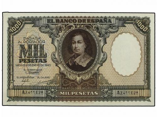ESTADO ESPAÑOL. 1.000 Pesetas. 9 Enero 1940. Murillo. Precin