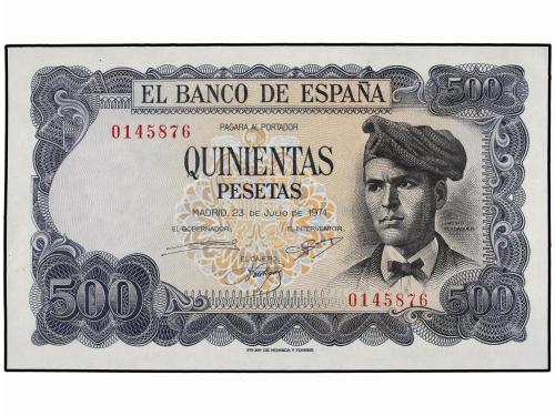 ESTADO ESPAÑOL. Lote 2 billetes 500 Pesetas. 23 Julio 1971. 