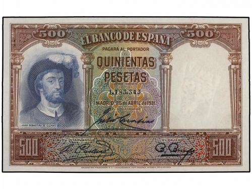 GUERRA CIVIL, ZONA REPUBLICANA. Lote 2 billetes 500 Pesetas.