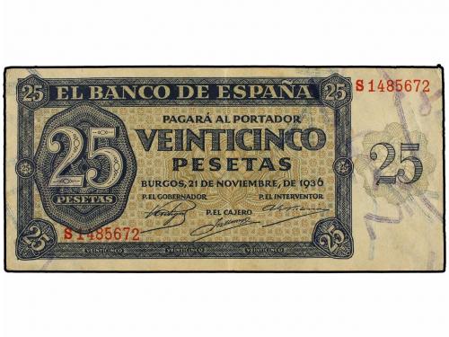 ESTADO ESPAÑOL. Lote 2 billetes 25 Pesetas. 21 Noviembre 193