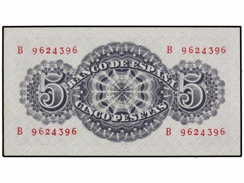 ESTADO ESPAÑOL. Lote 2 billetes 5 Pesetas. 12 Abril 1947. Sé