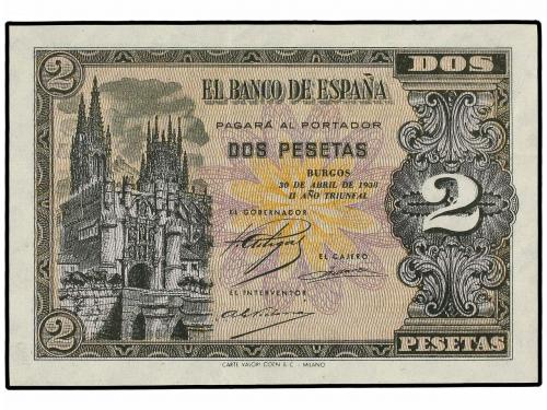 ESTADO ESPAÑOL. Lote 2 billetes 2 Pesetas. 30 Abril 1938. Ca