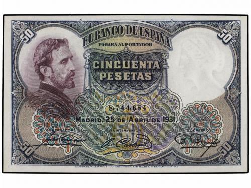 GUERRA CIVIL, ZONA REPUBLICANA. Lote 2 billetes 50 Pesetas. 
