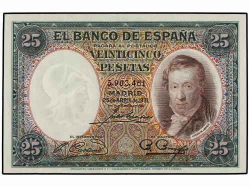 GUERRA CIVIL, ZONA REPUBLICANA. Lote 2 billetes 25 Pesetas. 