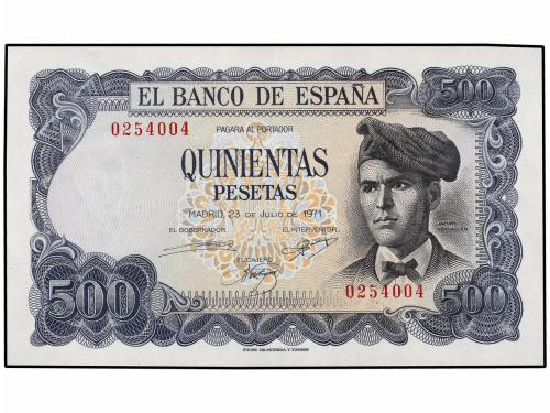 ESTADO ESPAÑOL. Lote 2 billetes 500 Pesetas. 23 Julio 1971. 