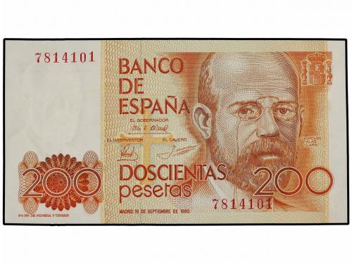 JUAN CARLOS I. Lote 3 billetes 200 Pesetas. 16 Septiembre 19