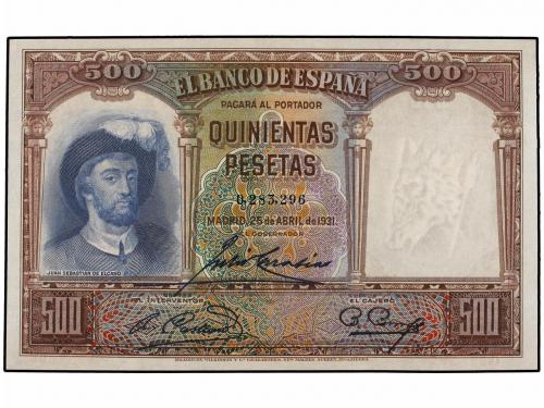 GUERRA CIVIL, ZONA REPUBLICANA. Lote 2 billetes 500 Pesetas.