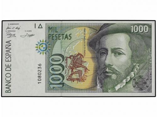 JUAN CARLOS I. Lote 2 billetes 1.000 Pesetas. 12 Octubre 199