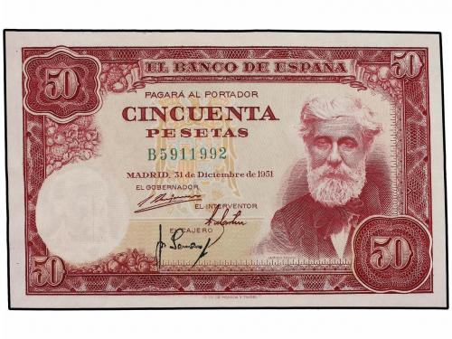 ESTADO ESPAÑOL. Lote 3 billetes 50 Pesetas. 31 Diciembre 195