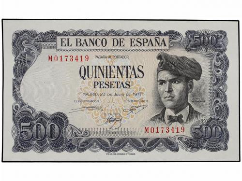 ESTADO ESPAÑOL. Lote 4 billetes 500 Pesetas. 23 Julio 1971. 