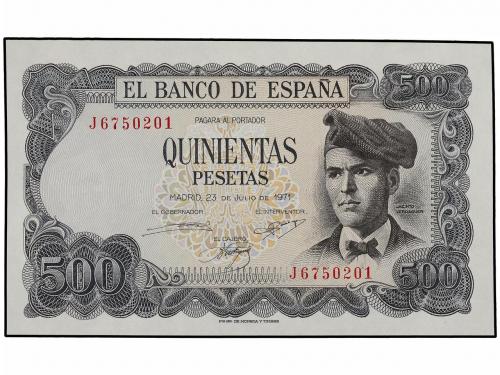ESTADO ESPAÑOL. Lote 4 billetes 500 Pesetas. 23 Julio 1971. 