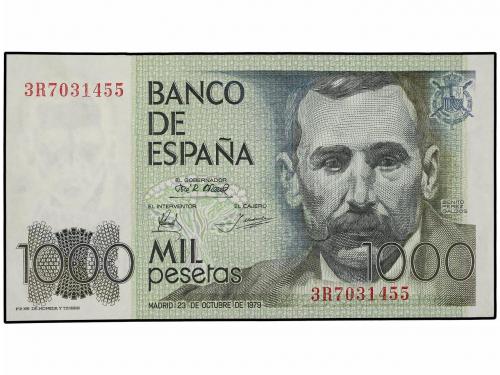 JUAN CARLOS I. Lote 3 billetes 1.000 Pesetas. 23 Octubre 197