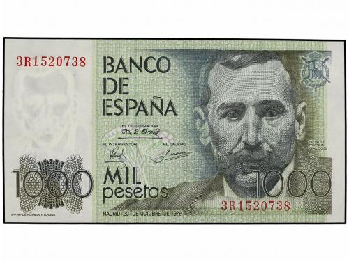 JUAN CARLOS I. Lote 3 billetes 1.000 Pesetas. 23 Octubre 197