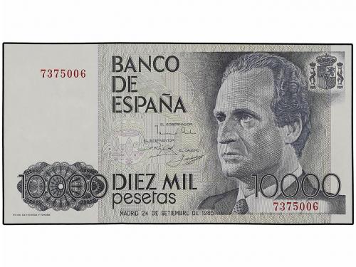JUAN CARLOS I. Lote 2 billetes 10.000 Pesetas. 24 Septiembre