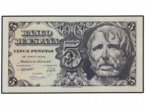 ESTADO ESPAÑOL. Lote 3 billetes 5 Pesetas. 12 Abril 1947. Sé
