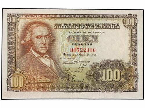 ESTADO ESPAÑOL. Lote 2 billetes 100 Pesetas. 2 Mayo 1948. Ba