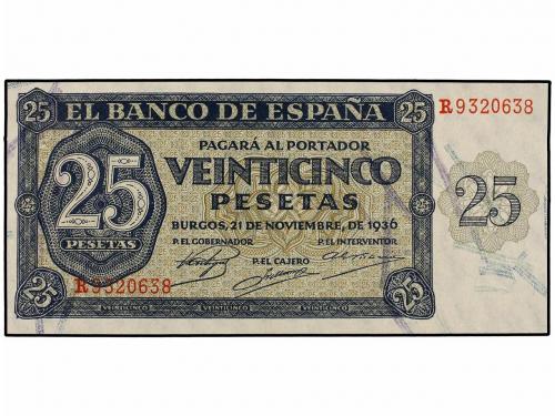 ESTADO ESPAÑOL. Lote 2 billetes 25 Pesetas. 21 Noviembre 193