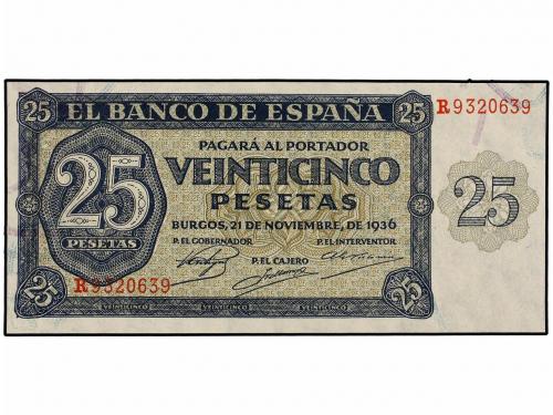 ESTADO ESPAÑOL. Lote 2 billetes 25 Pesetas. 21 Noviembre 193