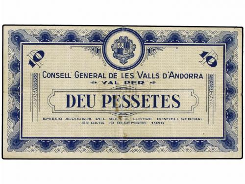 EMISIONES DE ULTRAMAR I ANDORRA. Lote 4 billetes 1, 2, 5 y 1