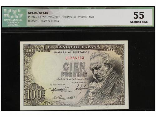 ESTADO ESPAÑOL. 100 Pesetas. 19 Febrero 1946. Goya. Sin Seri