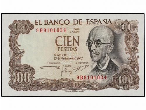 ESTADO ESPAÑOL. Lote 3 billetes 100 Pesetas. 17 Noviembre 19