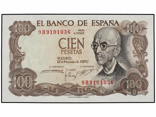 ESTADO ESPAÑOL. Lote 3 billetes 100 Pesetas. 17 Noviembre 19