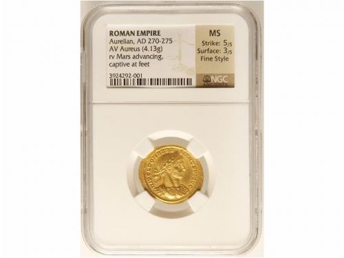 IMPERIO ROMANO. Áureo. 270-275 d.C. AURELIANO. IMP. C. L. DO