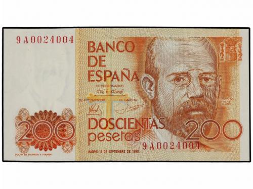 JUAN CARLOS I. Lote 2 billetes 200 Pesetas. 16 Septiembre 19