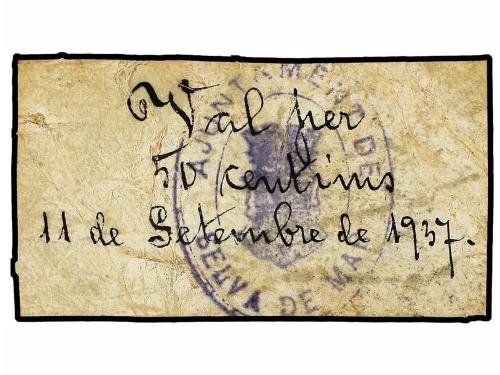 CATALUNYA. 50 Cèntims. 11 Setembre 1937. C.M. de SELVA DE MA