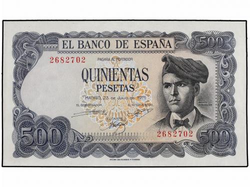ESTADO ESPAÑOL. Lote 2 billetes 500 Pesetas. 23 Julio 1971. 