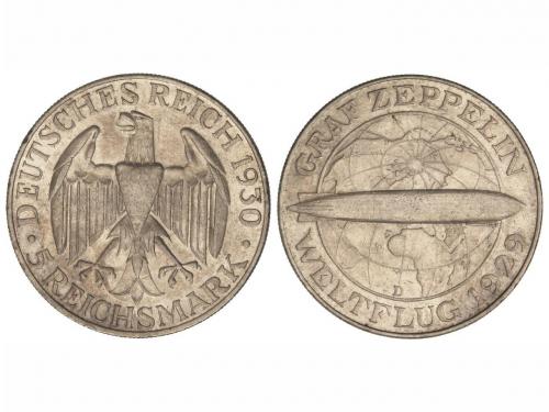 ALEMANIA. 5 Reichsmark. 1930-D. REPÚBLICA DE WEIMAR. MUNICH.
