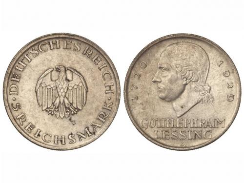 ALEMANIA. 5 Reichsmark. 1929-A. REPÚBLICA DE WEIMAR. BERLÍN.