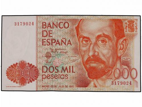 JUAN CARLOS I. Lote 2 billetes 2.000 Pesetas. 22 Julio 1980.