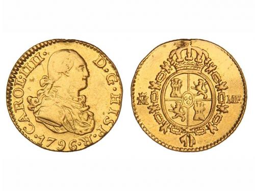 CARLOS IV. 1/2 Escudo. 1796. MADRID. M.F. 1,68 grs. (Restos 
