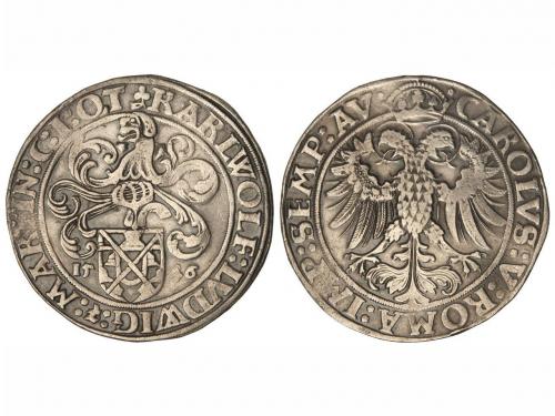 ESTADOS ALEMANES. Thaler. 1546. CARLOS V. OTTINGEN. Carlos W