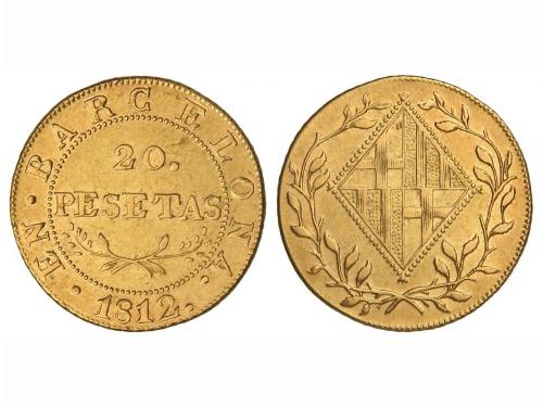 OCUPACIÓN NAPOLEÓNICA de CATALUNYA. 20 Pesetas. 1812. BARCEL