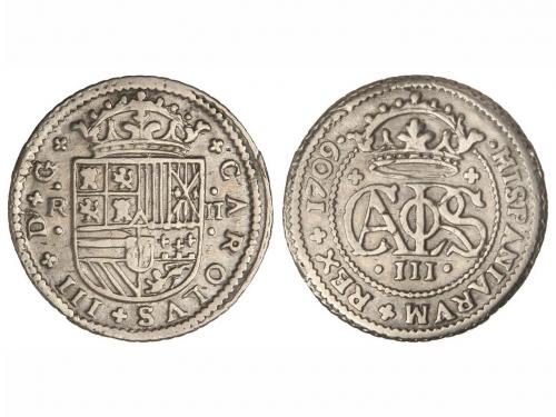 CARLOS III Pretendiente. 2 Reales. 1709. BARCELONA. 5,05 grs
