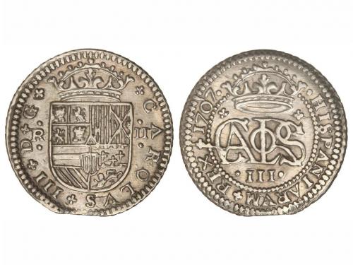 CARLOS III Pretendiente. 2 Reales. 1707. BARCELONA. 5,45 grs