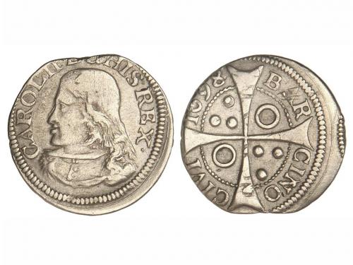 CARLOS II. Croat. 1698. BARCELONA. 2,30 grs. Cal-670. MBC/MB