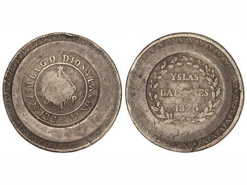 FERNANDO VII. 5 Pesetas. 1823. MALLORCA. 26,74 grs. Final le