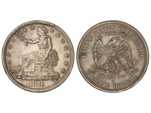 ESTADOS UNIDOS. Dólar de Comercio. 1876-S. SAN FRANCISCO. 27