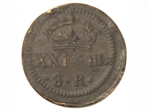 BALANZAS Y PONDERALES. Ponderal 8 Reales. Siglo XVII. FELIPE
