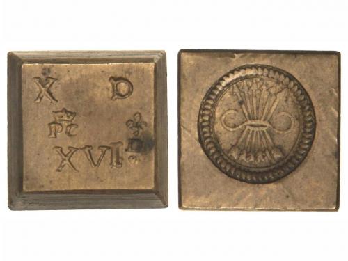 BALANZAS Y PONDERALES. Ponderal 4 Reales. Marcas: X, D, PC c