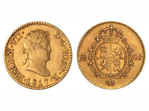 FERNANDO VII. 1/2 Escudo. 1817. MADRID. G.J. 1,72 grs. Cal-3