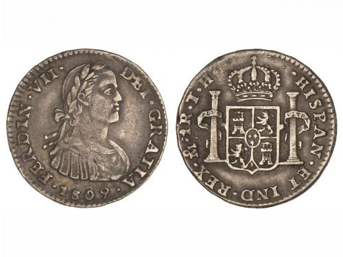 FERNANDO VII. 1 Real. 1809. MÉXICO. T.H. 3,29 grs. Pátina. C