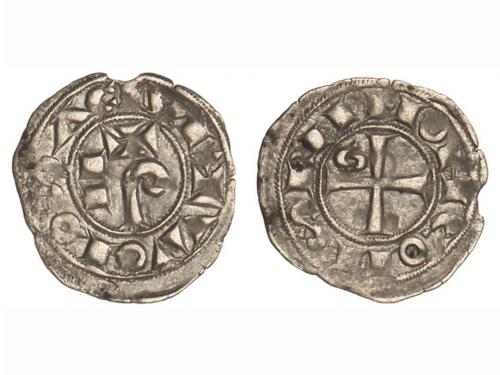 FRANCIA. Óbolo. RAMÓN VII. TOLOSA. 0,39 grs. AR. Poey D'Avan