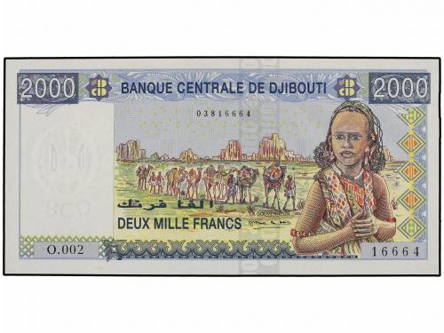 BILLETES EXTRANJEROS. Lote 2 billetes 2.000 Francos. (2005).