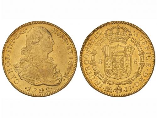 CARLOS IV. 8 Escudos. 1792. NUEVO REINO. J.J. 27,05 grs. El 